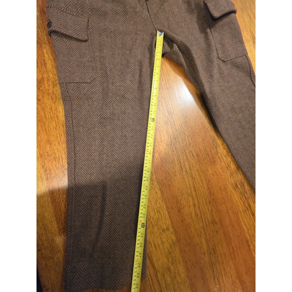Banana Republic Mens XL Wool Blend Twill Cargo Jogger Pants Dark Spiced Rum EUC - Picture 6 of 10